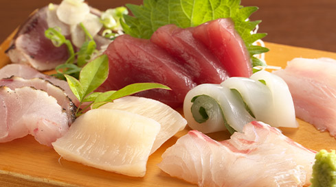 刺身の盛り合わせ